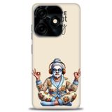 Phoenix Cep Kılıf HD Baskılı Kılıf + SERAMİK TAM KAPLAYAN EKRAN KORUYUCU 42 Beyaz - Mavi - Altın Tecno Spark 10 Pro 4G ile uyumlu