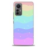 Phoenix Cep Kılıf HD Baskılı Kılıf + SERAMİK TAM KAPLAYAN EKRAN KORUYUCU 423 Beyaz Çicek Desenli Xiaomi Mi 12 Lite ile uyumlu