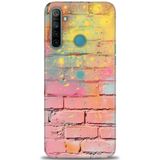 Phoenix Cep Kılıf HD Baskılı Kılıf + SERAMİK TAM KAPLAYAN EKRAN KORUYUCU 432 Beyaz - Altın Realme 5i ile uyumlu