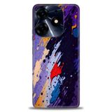 Phoenix Cep Kılıf HD Baskılı Kılıf + SERAMİK TAM KAPLAYAN EKRAN KORUYUCU 436 Beyaz - Gümüş Tecno Spark 10 Pro ile uyumlu