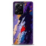 Phoenix Cep Kılıf HD Baskılı Kılıf + SERAMİK TAM KAPLAYAN EKRAN KORUYUCU 436 Beyaz - Turuncu Xiaomi Poco X5 Pro 5G ile uyumlu