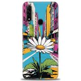 Phoenix Cep Kılıf HD Baskılı Kılıf + SERAMİK TAM KAPLAYAN EKRAN KORUYUCU 443 Siyah - Bordo Oppo A31 ile uyumlu