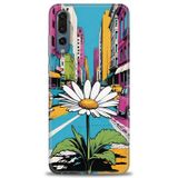 Phoenix Cep Kılıf HD Baskılı Kılıf + SERAMİK TAM KAPLAYAN EKRAN KORUYUCU 443 Siyah - Fuşya Huawei P20 Pro ile uyumlu