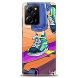 Phoenix Cep Kılıf HD Baskılı Kılıf + SERAMİK TAM KAPLAYAN EKRAN KORUYUCU 446 Siyah - Altın Xiaomi Poco X5 Pro 5G ile uyumlu