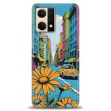 Phoenix Cep Kılıf HD Baskılı Kılıf + SERAMİK TAM KAPLAYAN EKRAN KORUYUCU 449 Siyah - Kahverengi Oppo Reno 7 ile uyumlu