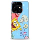 Phoenix Cep Kılıf HD Baskılı Kılıf + SERAMİK TAM KAPLAYAN EKRAN KORUYUCU 452 Beyaz Çicek Desenli Tecno Spark 10 Pro 4G ile uyumlu