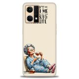 Phoenix Cep Kılıf HD Baskılı Kılıf + SERAMİK TAM KAPLAYAN EKRAN KORUYUCU 46 Siyah - Beyaz Oppo Reno 7 ile uyumlu