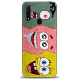 Phoenix Cep Kılıf HD Baskılı Kılıf + SERAMİK TAM KAPLAYAN EKRAN KORUYUCU 460 Beyaz - Koyu Mor Oppo A31 ile uyumlu