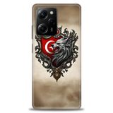 Phoenix Cep Kılıf HD Baskılı Kılıf + SERAMİK TAM KAPLAYAN EKRAN KORUYUCU 461 Beyaz Xiaomi Poco X5 Pro 5G ile uyumlu