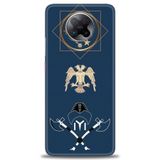 Phoenix Cep Kılıf HD Baskılı Kılıf + SERAMİK TAM KAPLAYAN EKRAN KORUYUCU 463 Siyah - Altın Xiaomi Poco F2 Pro ile uyumlu