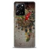Phoenix Cep Kılıf HD Baskılı Kılıf + SERAMİK TAM KAPLAYAN EKRAN KORUYUCU 467 Beyaz - Gümüş Xiaomi Poco X5 Pro 5G ile uyumlu