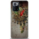 Phoenix Cep Kılıf HD Baskılı Kılıf + SERAMİK TAM KAPLAYAN EKRAN KORUYUCU 467 Beyaz - Yıldız Xiaomi Poco X3 GT ile uyumlu