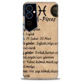 Phoenix Cep Kılıf HD Baskılı Kılıf + SERAMİK TAM KAPLAYAN EKRAN KORUYUCU 473 Beyaz - Turkuaz - Fuşya Tecno Pova Neo 2 ile uyumlu
