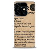 Phoenix Cep Kılıf HD Baskılı Kılıf + SERAMİK TAM KAPLAYAN EKRAN KORUYUCU 476 Beyaz - Kahverengi Tecno Spark 10 Pro 4G ile uyumlu