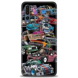 Phoenix Cep Kılıf HD Baskılı Kılıf + SERAMİK TAM KAPLAYAN EKRAN KORUYUCU 481 Beyaz Puantiye Huawei P20 Pro ile uyumlu