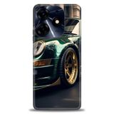 Phoenix Cep Kılıf HD Baskılı Kılıf + SERAMİK TAM KAPLAYAN EKRAN KORUYUCU 486 Beyaz - Kahverengi Tecno Spark 10 Pro ile uyumlu