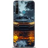 Phoenix Cep Kılıf HD Baskılı Kılıf + SERAMİK TAM KAPLAYAN EKRAN KORUYUCU 488 Siyah - Beyaz - Gri Realme 6i ile uyumlu