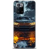 Phoenix Cep Kılıf HD Baskılı Kılıf + SERAMİK TAM KAPLAYAN EKRAN KORUYUCU 488 Siyah - Gümüş Xiaomi Poco X3 GT ile uyumlu