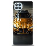 Phoenix Cep Kılıf HD Baskılı Kılıf + SERAMİK TAM KAPLAYAN EKRAN KORUYUCU 489 Beyaz Karbon Oppo A73 ile uyumlu