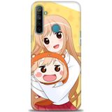 Phoenix Cep Kılıf HD Baskılı Kılıf + SERAMİK TAM KAPLAYAN EKRAN KORUYUCU 498 Beyaz - Pembe Realme 5i ile uyumlu