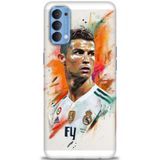 Phoenix Cep Kılıf HD Baskılı Kılıf + SERAMİK TAM KAPLAYAN EKRAN KORUYUCU 7 Siyah - Açık Mavi Oppo Reno 4 ile uyumlu