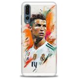 Phoenix Cep Kılıf HD Baskılı Kılıf + SERAMİK TAM KAPLAYAN EKRAN KORUYUCU 7 Siyah - Gümüş Huawei P20 Pro ile uyumlu