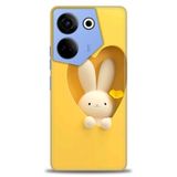 Phoenix Cep Kılıf HD Baskılı Kılıf + SERAMİK TAM KAPLAYAN EKRAN KORUYUCU 71 Beyaz Çicek Desenli Tecno Camon 20 Pro 5G ile uyumlu