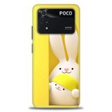 Phoenix Cep Kılıf HD Baskılı Kılıf + SERAMİK TAM KAPLAYAN EKRAN KORUYUCU 72 Beyaz Çicek Desenli Xiaomi Poco M4 Pro 4G ile uyumlu