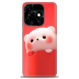 Phoenix Cep Kılıf HD Baskılı Kılıf + SERAMİK TAM KAPLAYAN EKRAN KORUYUCU 75 Siyah - Gümüş Tecno Spark 10 Pro 4G ile uyumlu