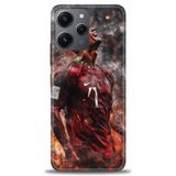 Phoenix Cep Kılıf HD Baskılı Kılıf + SERAMİK TAM KAPLAYAN EKRAN KORUYUCU 8 Beyaz Desenli Xiaomi Redmi 12 ile uyumlu