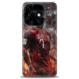 Phoenix Cep Kılıf HD Baskılı Kılıf + SERAMİK TAM KAPLAYAN EKRAN KORUYUCU 8 Beyaz Kalpler Tecno Spark 10 Pro 4G ile uyumlu