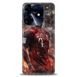 Phoenix Cep Kılıf HD Baskılı Kılıf + SERAMİK TAM KAPLAYAN EKRAN KORUYUCU 8 Beyaz - Sarı Tecno Spark 10 Pro ile uyumlu
