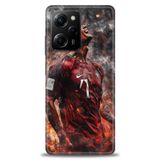 Phoenix Cep Kılıf HD Baskılı Kılıf + SERAMİK TAM KAPLAYAN EKRAN KORUYUCU 8 Siyah - Beyaz Xiaomi Poco X5 Pro 5G ile uyumlu