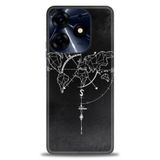 Phoenix Cep Kılıf HD Baskılı Kılıf + SERAMİK TAM KAPLAYAN EKRAN KORUYUCU 87 Beyaz Tecno Spark 10 Pro ile uyumlu