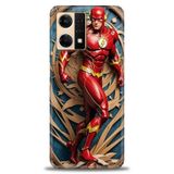 Phoenix Cep Kılıf HD Baskılı Kılıf + SERAMİK TAM KAPLAYAN EKRAN KORUYUCU 92 Siyah - Altın Oppo Reno 7 ile uyumlu