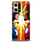 Phoenix Cep Kılıf HD Baskılı Kılıf + SERAMİK TAM KAPLAYAN EKRAN KORUYUCU 93 Siyah - Açık Kırmızı Oppo Reno 7 ile uyumlu