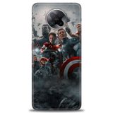 Phoenix Cep Kılıf HD Baskılı Kılıf + SERAMİK TAM KAPLAYAN EKRAN KORUYUCU 98 Beyaz - Lacivert Xiaomi Poco F2 Pro ile uyumlu