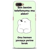 Phoenix Cep Neo Kılıf HD Baskılı Kılıf + SERAMİK TAM KAPLAYAN EKRAN KORUYUCU 155 Beyaz - Kahverengi Oppo RX17 ile uyumlu