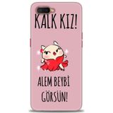Phoenix Cep Neo Kılıf HD Baskılı Kılıf + SERAMİK TAM KAPLAYAN EKRAN KORUYUCU 165 Beyaz - Mor - Siyah Oppo RX17 ile uyumlu