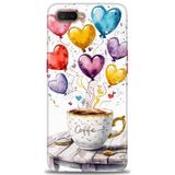 Phoenix Cep Neo Kılıf HD Baskılı Kılıf + SERAMİK TAM KAPLAYAN EKRAN KORUYUCU 411 Beyaz - Pembe Oppo RX17 ile uyumlu