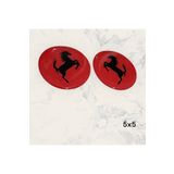 Phoenix Ferrari Damla Sticker Çıkartma 5x5 Cm 2 Adet Motorsiklet Araç Kask Leptop