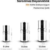 Phoenix Gravity 6 Litre Yer Çekimli Su Arıtma Cihazı |NSF Sertifikalı |Mineralleri Arıtmaz |Servis İstemez - 12 Litre