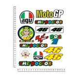 Phoenix THE DOCTOR AGV 46 MOTORSİKLET KASK STİCKER ÇIKARTMA SETİ