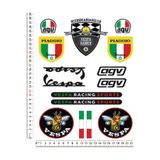Phoenix VESPA PIAGGIO MOTORSİKLET KASK STİCKER ÇIKARTMA SETİ