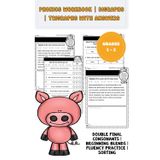Phonics Workbook | Digraphs | Trigraphs | Double Final Consonants | Beginning Blends | Fluency Practice | Sorting