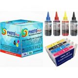 Photo Print Epson Stylus D5050 T0711-T0714 Muadil Kolay Dolan Kartus + 4 X100 Ml Renk Murekkep Seti 500 Sayfa