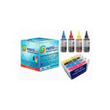 Photo Print Epson Stylus Dx4400 T0711-T0714 Uyumlu Muadil Kolay Dolan Kartuş + 4 X100 Ml Renk Mürekkep Seti