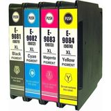 Photo Print Epson T9081XL T9082XL T9083XL T9084XL 4 Renk Mürekkep Kartuş Seti - Renkli
