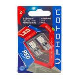 PHOTON Ampul T10 W5W 6+6 Kırmızı Led (2'Li Blister) PHT PH7020 R B2