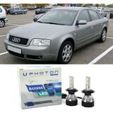 Photon Audi A6 C5 LED Xenon Kısa Far Ampulü H1 Access Yeni Seri Beyaz 1997-2005 - 00-Beyaz